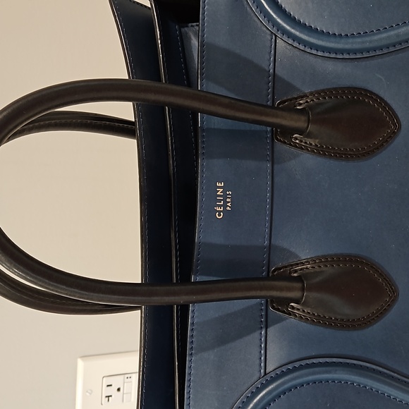 Blue and black Céline medium tote - Picture 2 of 12